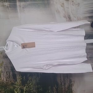 New with tags! Mens XL premium knit pullover winter long sleeve white sweater